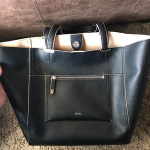 RALPH LAUREN faux leather large tote